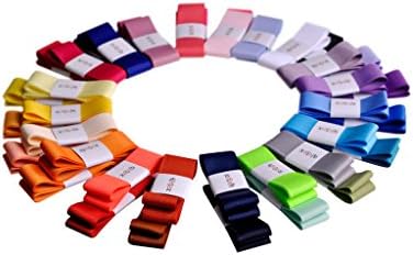 Freshheart 2 Yardx40pcs Grosgrain Ribbon 1" Craft Party Wedding Favor