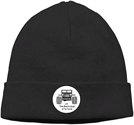 SEVENJIA I Am The Black Jeep Of The Family Soft Knit Beanie Hat Warm Thick Winter Hat For Men I Am The Black Jeep Of The Family Winter Warm Cap