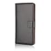 Sony Xperia Z Ultra XL39h Case, iCoverCase Genuine Leather [Card Slot] Wallet Cover Flip Phone Shell [Magnetic Closure] Kickstand Case for Sony Xperia Z Ultra XL39h C6802 C6806 C6833 (Black)