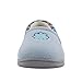 HomeIdeas Women's Velvet Memory Foam House Slippers, Closed Back Indoor / Outdoor Shoes with Colour Stripe,Blue,Medium / 7-8 B(M) US