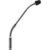 DJ Mic 17 Inch Flexible Gooseneck Microphone, Professional XLR Wired Dynamic Bob Barker Microphone for Video Conference, Podium, Singing, Karaoke DJ Mixer Dedicated Disc Shouting KTV Bar, Metal