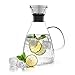 Tealyra - Large Glass Carafe 56-ounce - Drip-free - Stovetop Safe - Borosilicate Water Pitcher Jug Infuser - Hot or Iced Tea Juice Beverage - Decanting Serving Wine - 1600ml