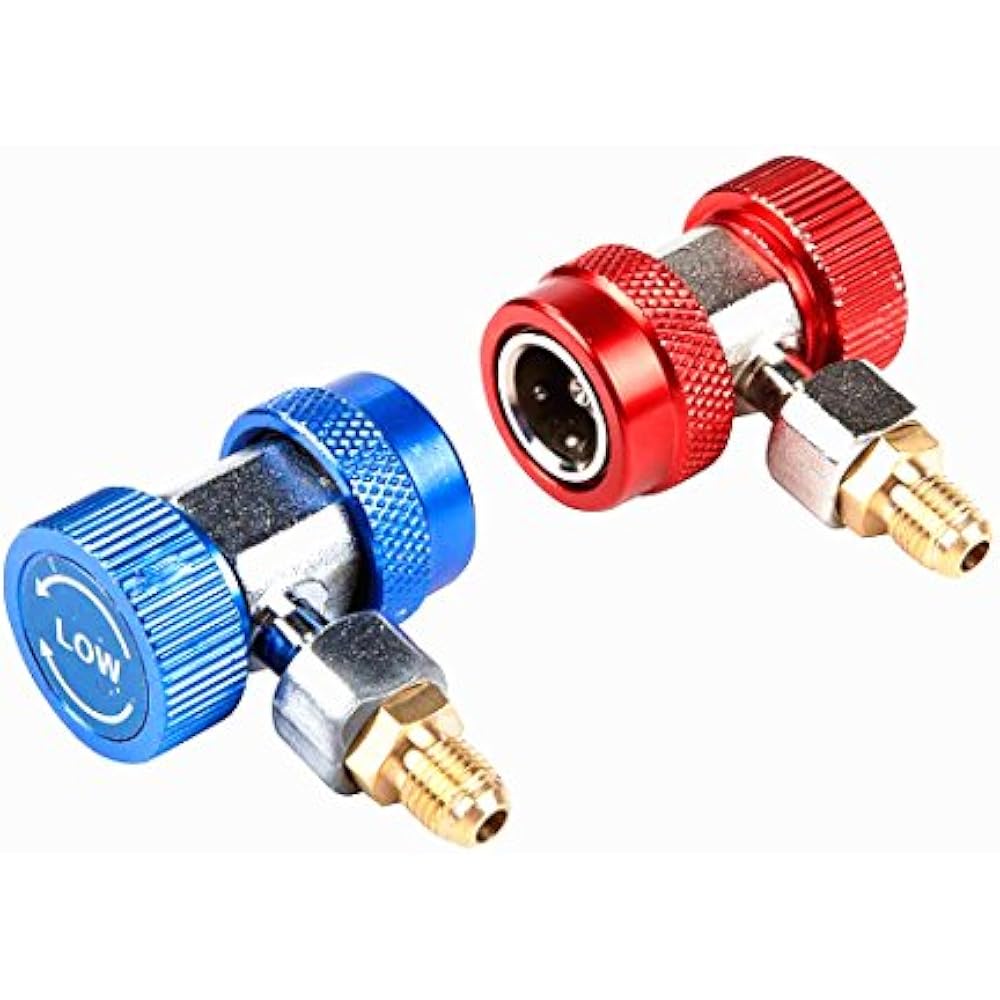 Adjustable R134A Adapter Fittings HighLow Quick Coupler AC Car Air