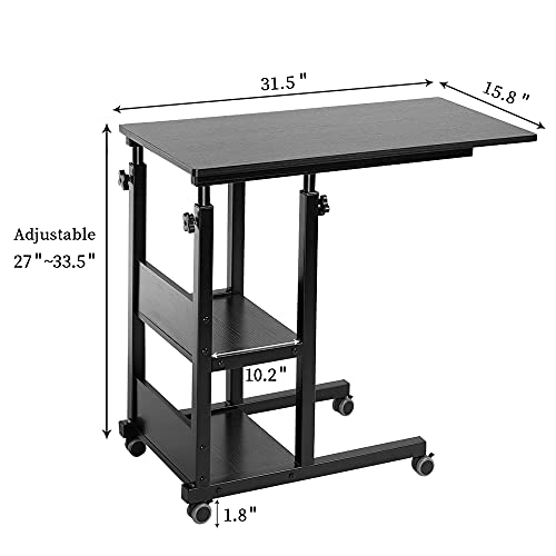 Hadulcet C Shaped Side Table Adjustable, Height Adjustable C Table with