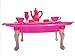 LittleKelly 13 Pcs Barbie Sized Tableware Playset Kitchen Set Cooking Kitchenware - Pink