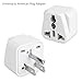 BoxWave Universal to American Outlet Plug Adapter - with Ground Pin – Plug Outlet Adapter to USA with 3rd Grounding Pin- Great for Traveling! (White)