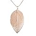 Iumer Unique Nature Leaves Necklace Long Pendant Sweater Chain Necklace