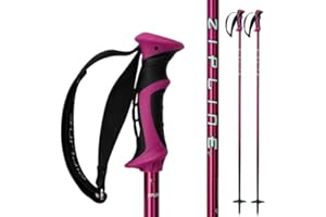 ZIPLINE SKI Zipline Blurr 16.0 Graphite Composite Downhill Ski Poles - Lightweight, Durable, Freeride All-Mountain, Ergonomic Grip, Ideal for All-Mountain Skiing