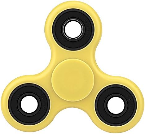 Alptoy DIRT RESISTANT EDC Tri-Spinner Fidget Toy Smooth Surface Finish Ultra Durable Non-3D printed-yellow