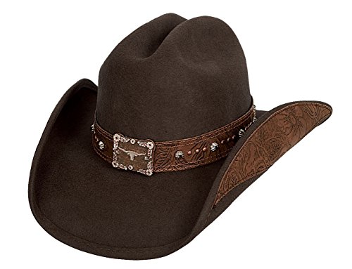 Bullhide Montecarlo Great Divide Premium Wool Western Hat Chocolate xLarge