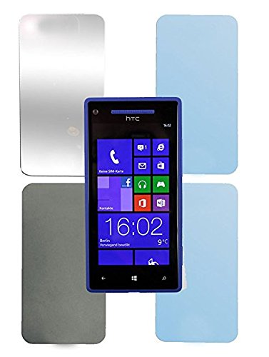 cadorabo - 4 x Screen Protector Pack HQ for > HTC Windows Phone 8S < (Package: Matt/Privacy/Mirror/Anti Glare)