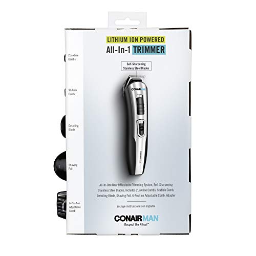 ConairMAN Lithium Ion Powered AllIn1 Men’s Trimmer, Cordless