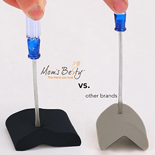 Mom's Besty EXTRA DENSE Child Safety Protectors & Furniture Bumpers Set – 16.2 Ft. Total Coverage (15 Ft. Edge & 4 TAPED Corner Guards) - EBONY BLACK - FREE Home Baby Proofing Checklist - Thumbnail 3