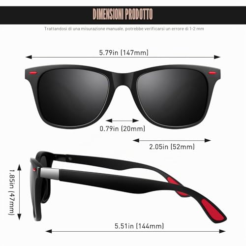 GQUEEN MO90 TR90 Classic Polarized Sunglasses for Men Women Lightweight 100% UV400 Protection for Driving Fishing