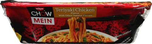NISSIN MICROWAVABLE CHOW MEIN TERIYAKI CHICKEN FLAVOR 4 OZ