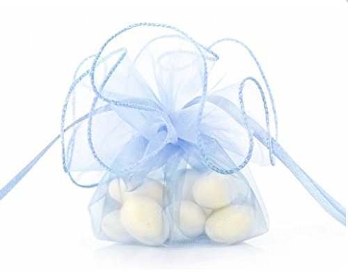 PartyDeco CF 20 Organza Bag Light Blue
