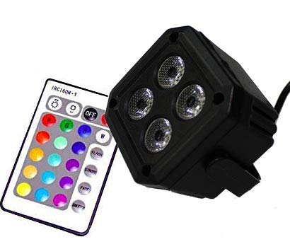 CITRA DJ Par Light 4 LEDs 20W 512 RGBW with 24 Key Remote Controller Color Mixing Wash Can Par Light for Disco Diwali Christmas Wedding Party Show Live Concert Stage Lighting