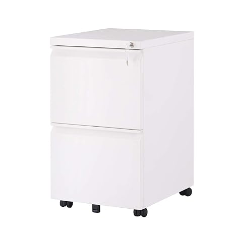 2 Drawers Vertical Steel Lockable Filing Cabinet Office Files