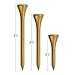 IZZO Golf Wood Golf Tees, 1.75 Inch, Gold (Pack of 200)
