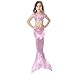 2019 3 Pcs Mermaid Costume for Girls Bathing Swimsuit Swimwear Princess Sea-Maid Bikini Set