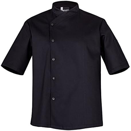 SFAX Short Sleeve Culinary Chef Jacket with Kimono Collar by Clement Design