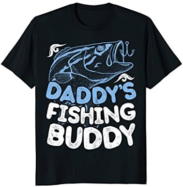 Daddy's Fishing Buddy T shirt Men Women Kids Fishing Boys T-Shirt