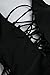 Zero City Bathing Suits Women One Piece Front Side Lace Up Monokini Swimsuits (S, Black)