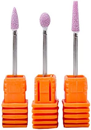 3PCS Quartz Nail File Drill Bit Manicure Pedicure Tools Nail Polishing Grinding Head