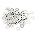 uxcell M4x10mmx0.5mm Stainless Steel Round Flat Washer for Bolt Screw 100Pcs