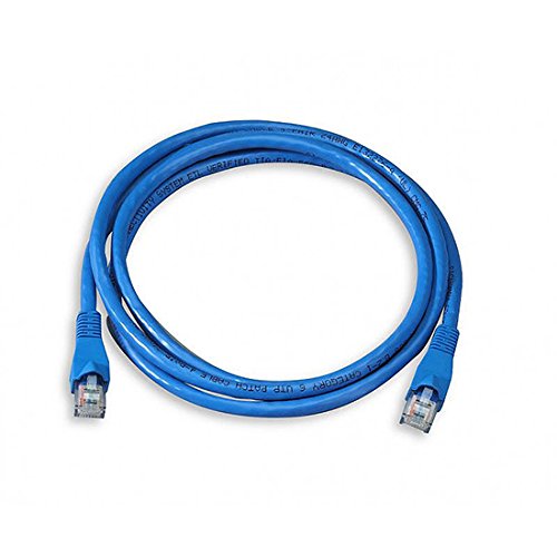 5' FT CAT5e Patch Cord Cable Blue 350 MHz Snagless UTP RJ45 Ethernet Molded Booted Cord Each End UTP Network 24 AWG Copper Pro Grade Male to Male RJ-45 Enhanced Category 5e High Speed Gaming Jumper