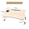 Laptop-Bed-TablePortable-Lap-DeskNotebook-Stand-Reading-HolderNotebook-Table-Dorm-Desk-with-Foldable-Legs-Cup-Slotfor-Eating-BreakfastReadingWatching-Movie-on-BedSofa60-x-40cm-Brown Laptop Bed Table,Portable Lap Desk,Notebook Stand Reading Holder,Notebook Table Dorm Desk with Foldable Legs & Cup Slot…