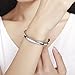 Milamiya Remember I Love You Mom' Cuff Bangle Bracelets from Mom and Daughter Birthdays (mom Silver)