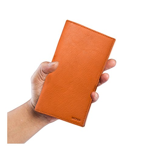 Ikepod Deluxe Checkbook Cover with free Divider [ Italy Made // Top Leather ] Both for Men and Women [RFID Blocking and Free 1pc Divider ] (Tan) - Thumbnail 3