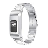 ANCOOL Compatible with Vivofit 3 Bands Stainless Steel Metal Link Watch Band Replacement for Vivofit 3 Tracker, Silver