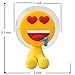Toothbrush Holder with Wall Mounted, Antibacterial Emoji Toothbrush Holder Suction Cup for Mirror/Shower, 12 Sets Cute Decorative Bathroom Toiletries Accessories Organizers & Office Cable Holder