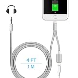 3.5 mm Male to Lightning Aux Audio Stereo Cable, Stouch Male to Male 3.5mm Auxiliary Audio Stereo Cable for iPhone 7 / 7 Plus to Car Stereo Hi-Fi Headphone Bluetooth Speaker Cable (4 Ft /1.2 M)