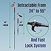 Hiker Hunger New Updated 100% Carbon Fiber Trekking Pole 2.0 Ultralight Weight, Collapsible, Durable Metal Screw Flip Lock and Newly Designed Carry Bag Zip Pocket for Accessories