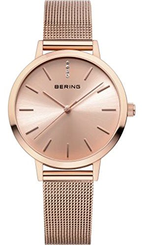 BERING Time 13434-366 Women Classic Collection Watch with Stainless-Steel Strap and scratch resistent sapphire crystal. Designed in Denmark