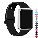ic6Space Apple Watch Band, Premium Soft Silicone Sports Replacement Strap for Apple Watch Series 3 Series 2 Series 1,38mm or 42mm
