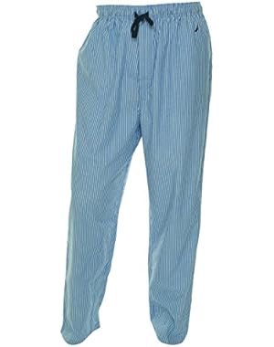 Men's Woven Stripe Pajama Pant Spinner Blue Medium