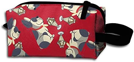 Boston Terrier Dog Eating Ice Cream Flower Floral Handbag Toiletry Bag With Zipper