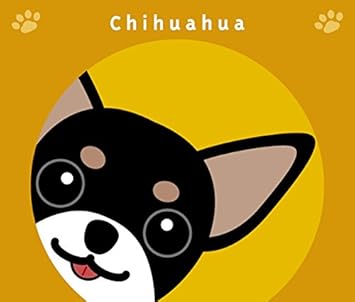 Amazon 見つめる チワワ スムース ブラック タン 犬 ステッカー オレンジバック Mk 2 デザイン表札ドットコム カー用品 通販