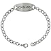 Surgical Steel Medical Alert Bracelet for COUMADIN ID 9/16 inch Wide, 9 inch Long