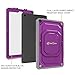 Fintie Shockproof Case for Amazon Fire HD 8 Tablets (7th and 8th Generation, 2017 and 2018 Releases) - [Tuatara Magic Ring] [360 Rotating] Multi-Functional Grip Stand Carry Cover, Purple