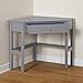 SilkWood Studio Ellen Space Saving 1 Drawer Corner Desk, Gray