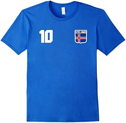 Mens ICELAND T-shirt Icelandic Tee Retro Soccer Football Futball XL Royal Blue