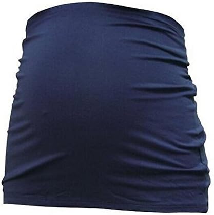 Yexi Belly Band Skirt for Maternity and Pregnancy- A must have for pregnant women (large, navy blue)