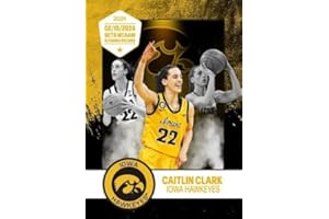 GENERIC 2024 CAITLIN CLARK Novelty Basketball Card Depicting Her NCAA Record Breaking Performance - Iowa Hawkeyes - (Unbranded, Custom Made Novelty Art Card)