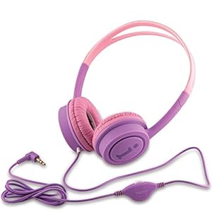 iBall Kids Diva Wired Over The Ear Headphone Without Mic (Violet and Pink)