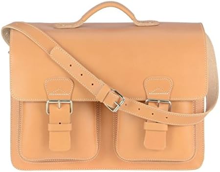 2158 Large Leather Briefcase Tan
